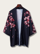 Sakura Koi Harmony Kimono Cardigan - black:Black