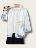 Elegance Crane Crest Kimono Cardigan - Large