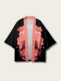 Samurai Cat Blossom Kimono Cardigan - S
