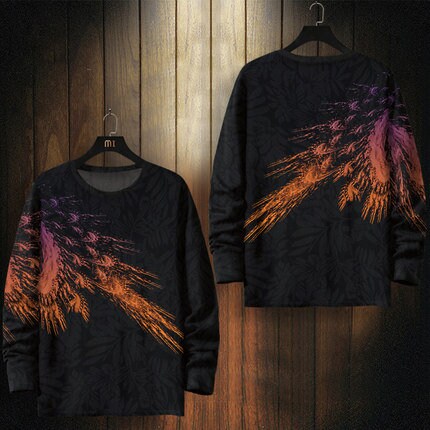Angel Wings Pattern Printed Japanese Sweater - Small