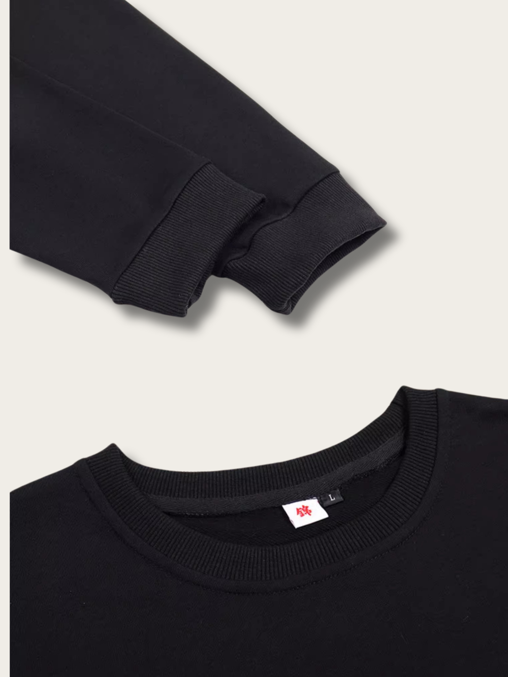 Embroidered Dragon Black Crewneck Sweatshirt - 3XL