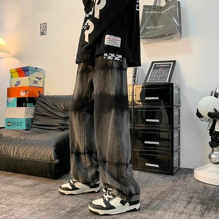 Wide Leg Fancy Tie Dye Japanese Pants - Medium