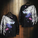 Angel Wings Pattern Printed Japanese Sweater - Small