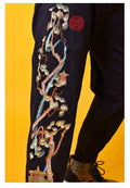 Pine Tree Embroidered Japanese Pants - 2XL