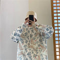 Printed Crane Harajuku Japanese Sweater - Large