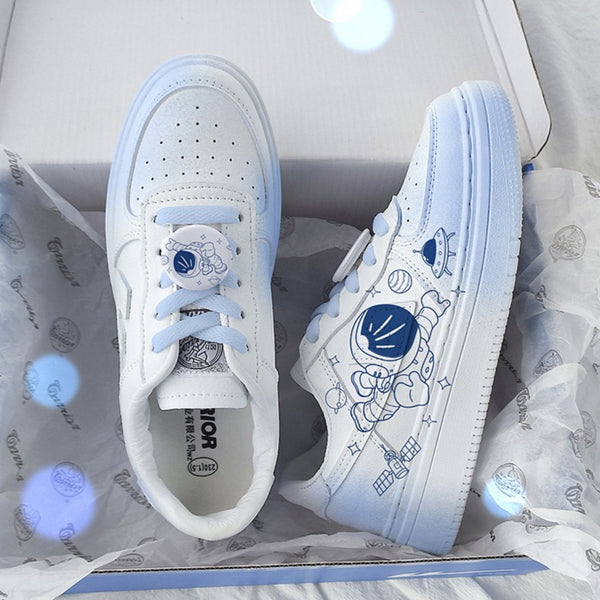 Astronaut Printed Japanese Shoes - 34