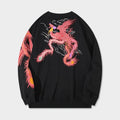 Mythical Phoenix Embroidered Japanese Sweatshirt - 2XL