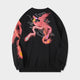 Mythical Phoenix Embroidered Japanese Sweatshirt - 2XL