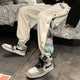 Cashew Floral Print Retro Japanese Style Pants - Medium