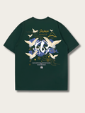 Mount Fuji Crane Harmony T Shirt - Small