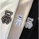 Small Bear Printed Japanese Sweatshirt - XL