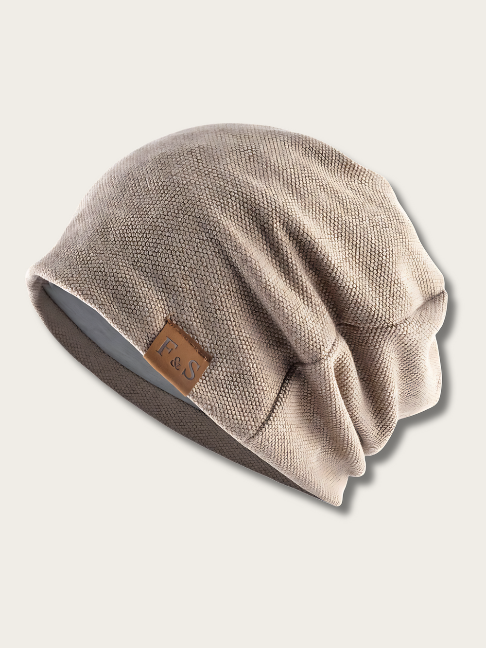Fleece F&S Japanese Beanie - #f0e68c:Khaki