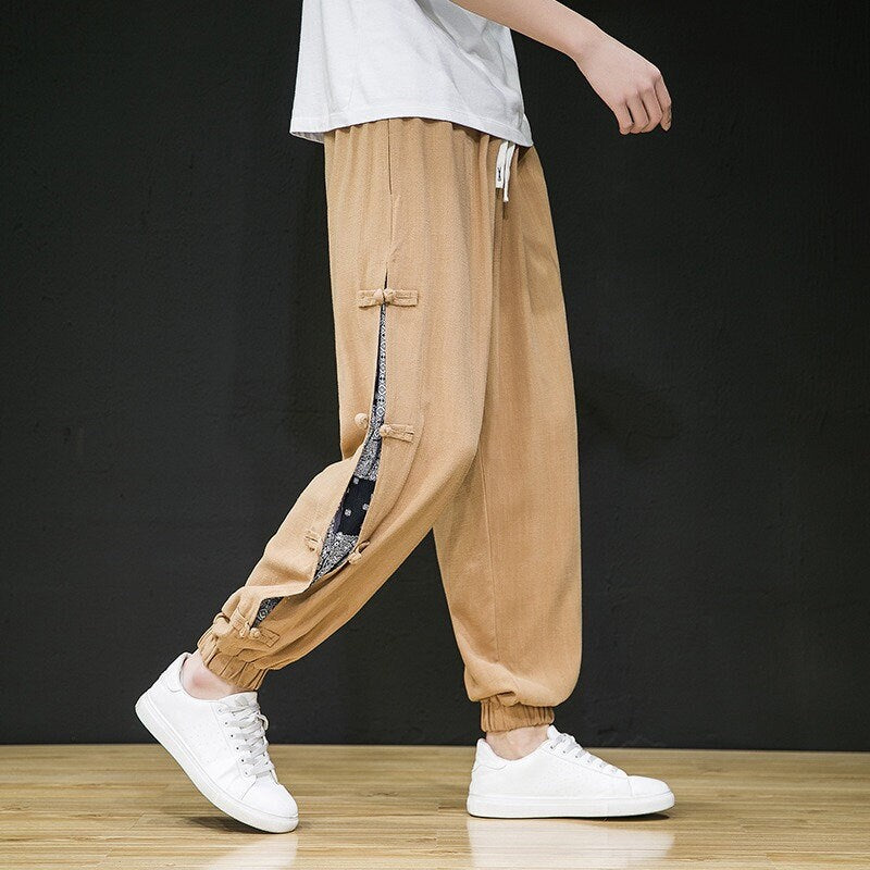 Plain Casual Streetwear Japanese Modern Pants - Medium