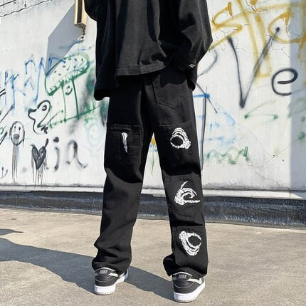 Multi Pocket High Street Dark Japanese Pants - XL