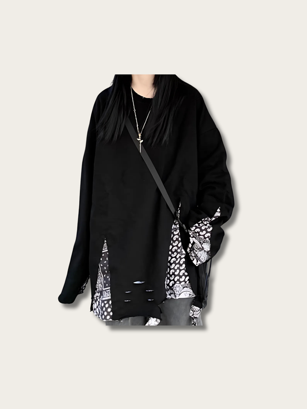 Paisley Edge Deconstructed Japanese Sweater - Small