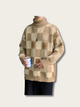 Patchwork Chess Japanese Knitted Sweater - Medium
