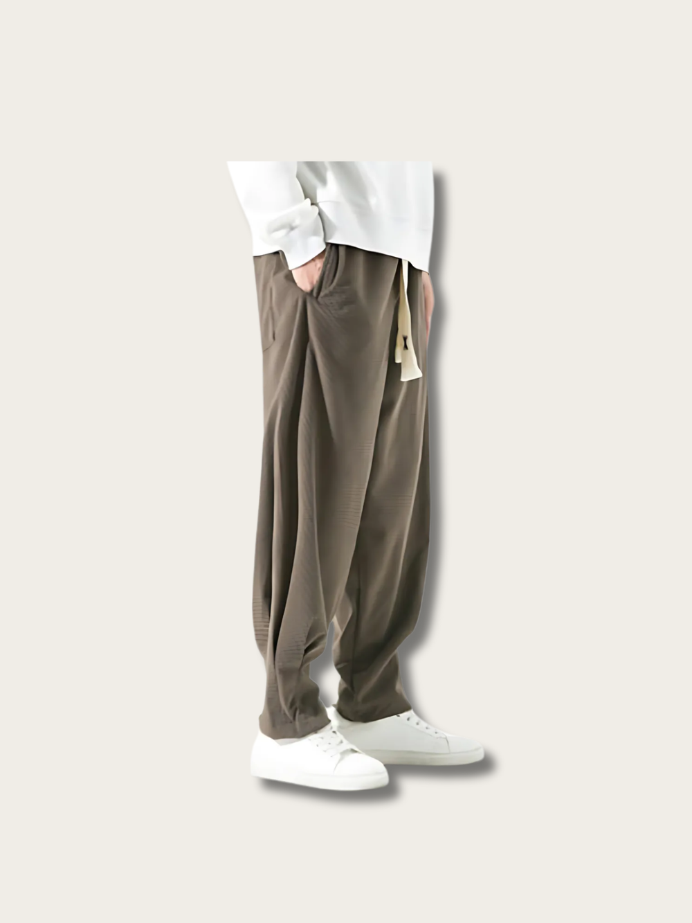 Textured Urban Flow Japanese Pants - Medium