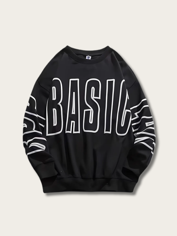 Bold Basic Oversized Japanese Sweatshirt - Medium