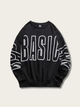 Bold Basic Oversized Japanese Sweatshirt - Medium