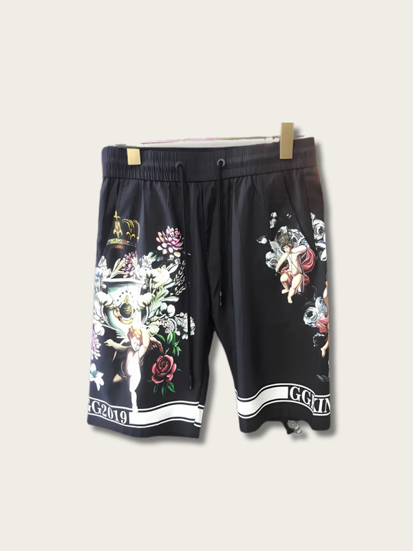 Regal Cherub Floral Japanese Shorts - Medium