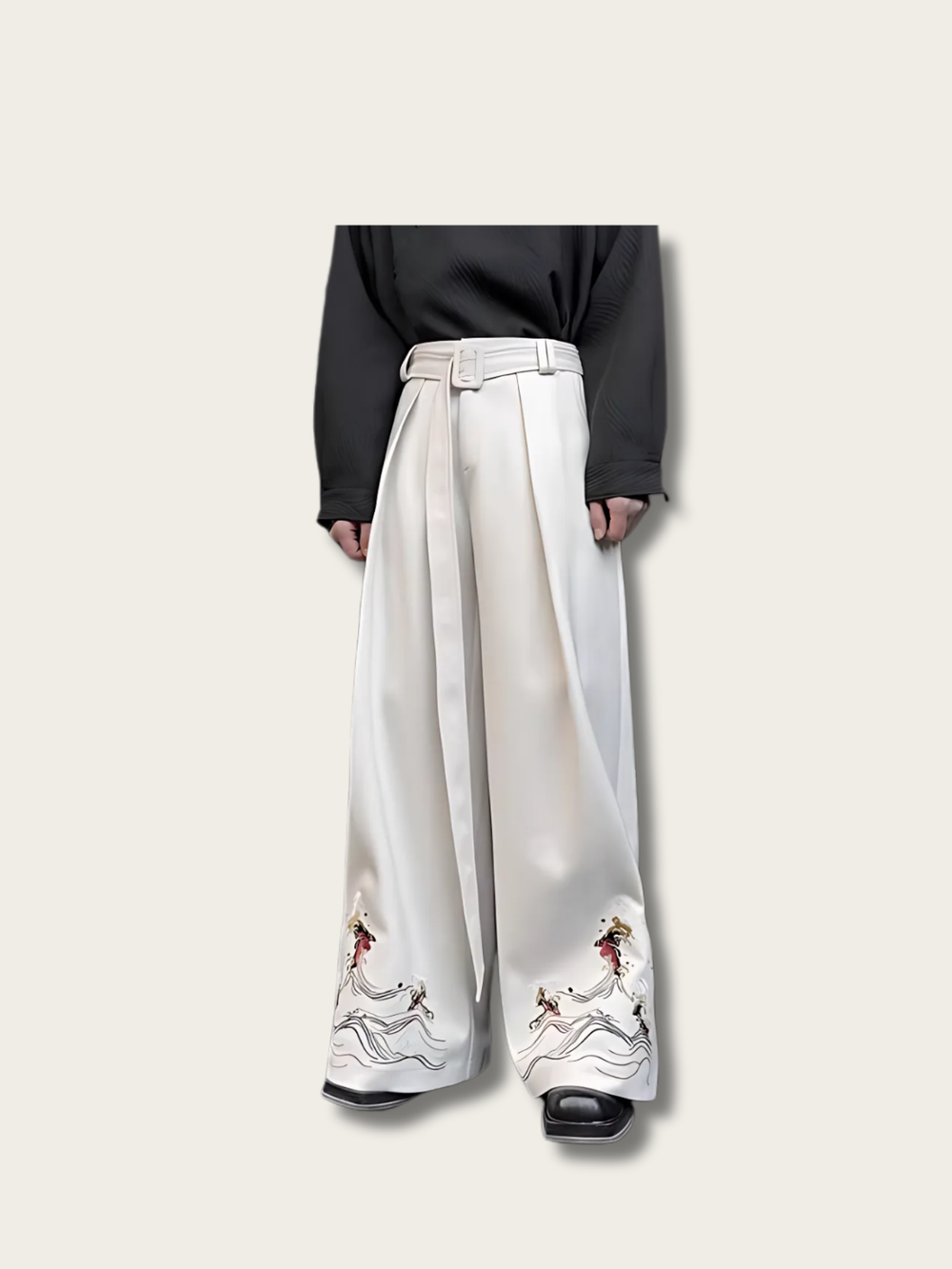Imperial Tide Embroidered Japanese Pants - Large
