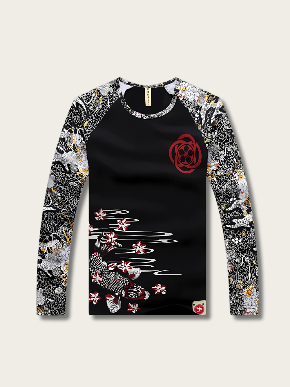 Koi Bloom Shadow Japanese Sweatshirt - Large