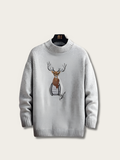Cozy Deer Knitted Japanese Sweater - Small