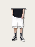 Midnight Paisley Snap Japanese Shorts - Large