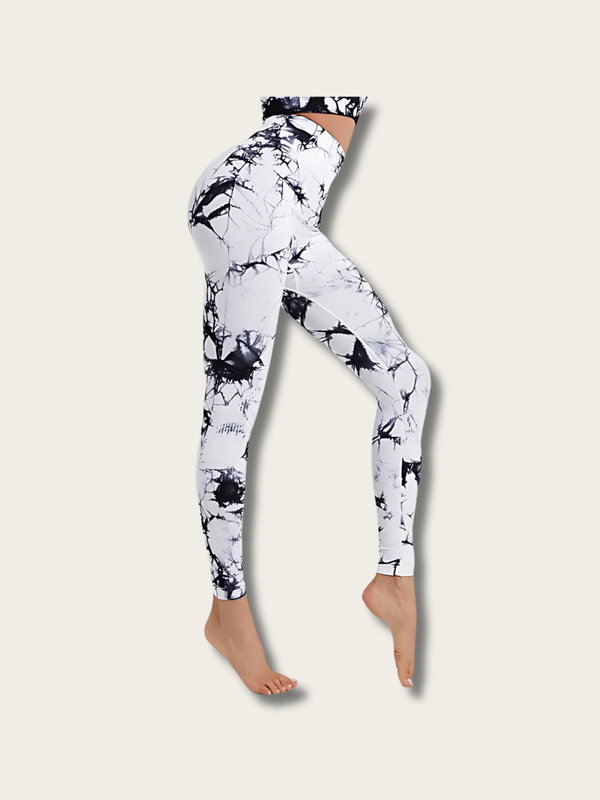 Marble Printed Japanese Yoga Pants - Small