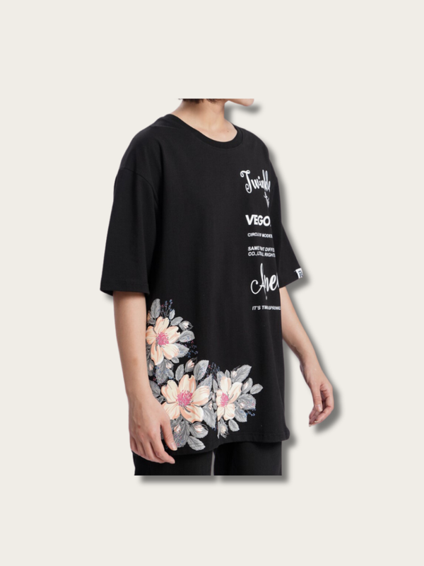 Blooming Flower Japanese Modern T Shirt - Large
