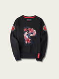 Koi Harmony Embroidered Japanese Sweater - Small