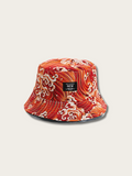 Nami Artisan Waves Japanese Bucket Hat - Red
