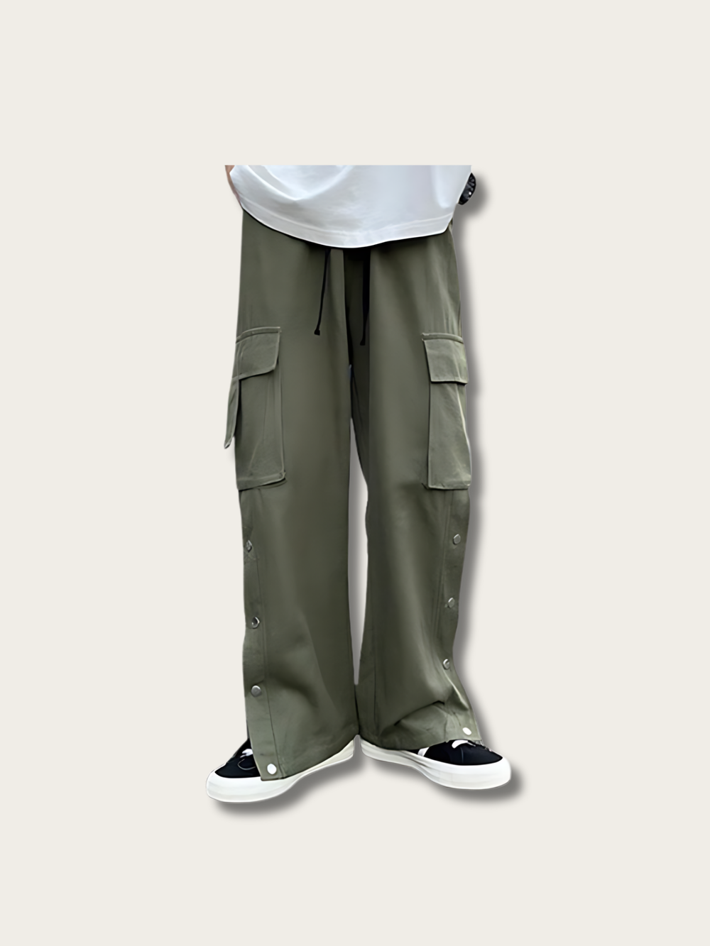 Snap Cargo Street Japanese Pants - Medium