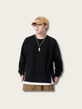 Dual Tone Minimalist Layered Japanese Sweater - Medium