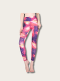 Cosmic Glow Galaxy Japanese Yoga Pants - Pink