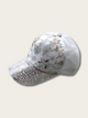 Shimmer Blossom Sequin Japanese Cap - White