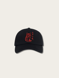 Embroidered Neko Japanese Baseball Cap - Blue