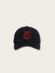 Embroidered Neko Japanese Baseball Cap - Blue