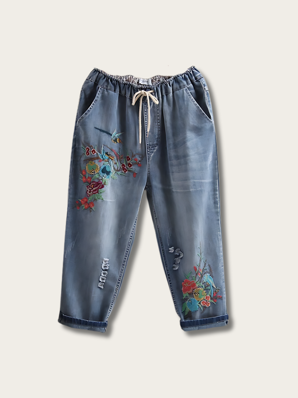 Floral Aviary Japanese Pants - Medium