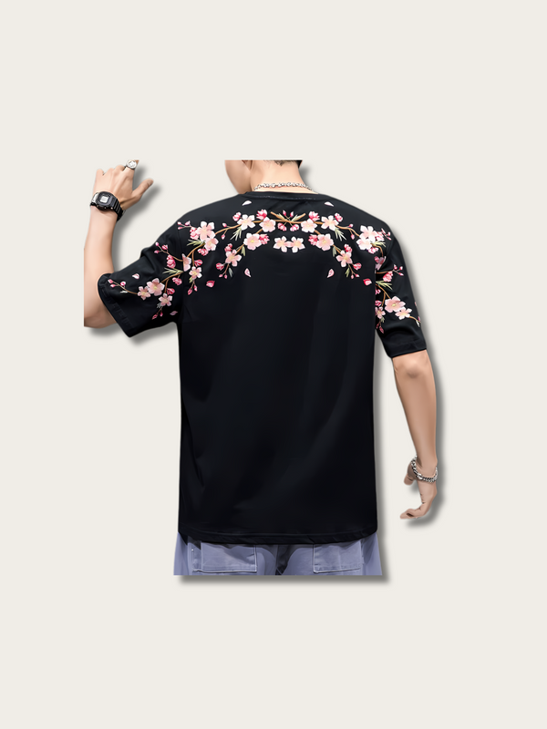 Sakura Printed Japanese T Shirt - Medium
