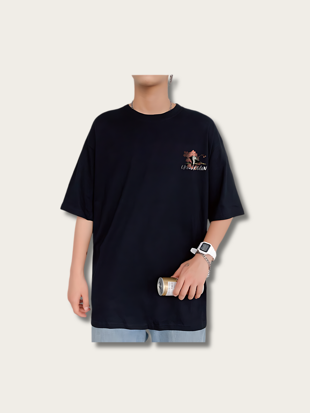 Letter Crane Japanese T Shirt - Large
