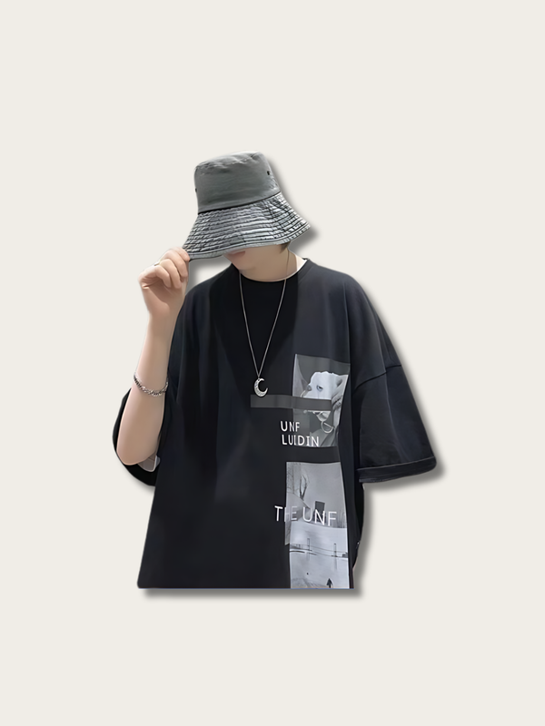 Vintage Printed Japanese Streetwear T Shirt - Small