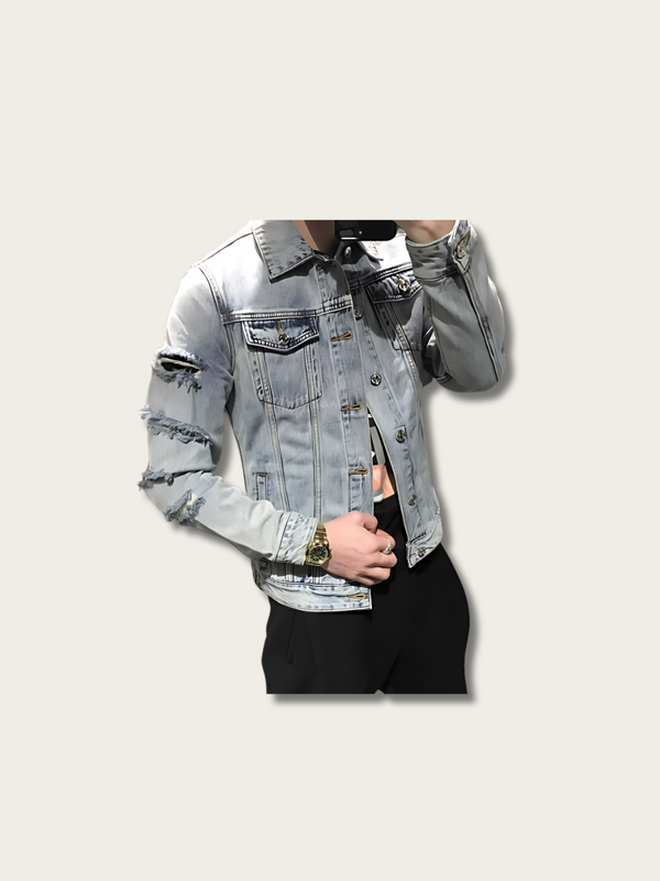 Pirate Skull Denim Japanese Jacket - Large