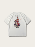 Embroidered Geisha Japanese T Shirt - Medium