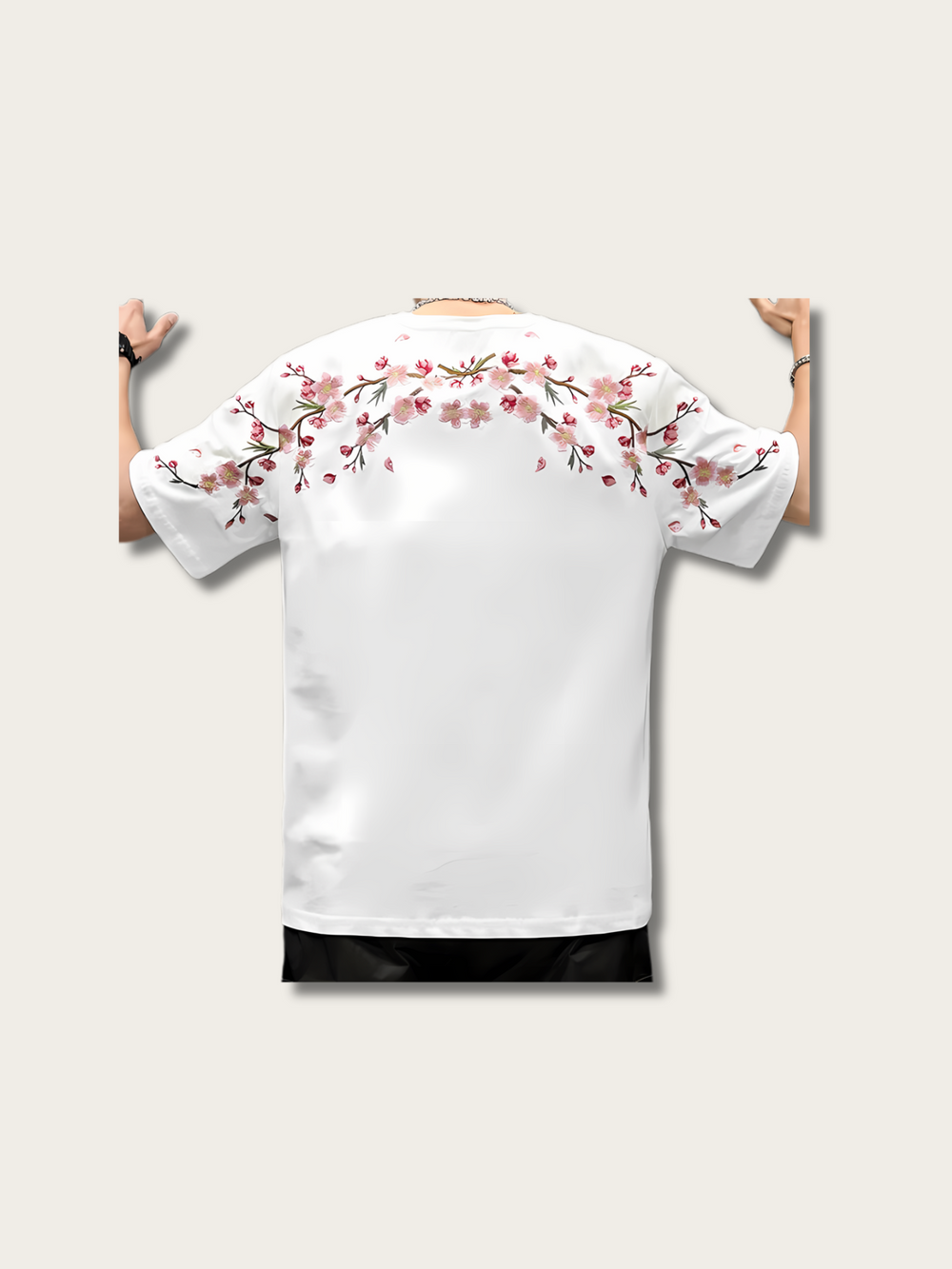 Sakura Printed Japanese T Shirt - Medium
