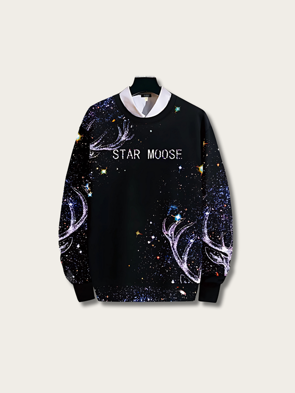 Cosmic Stag Galaxy Japanese Sweater - XS