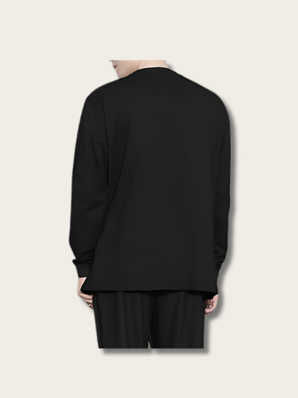Noir Chainlink Paneled Japanese Sweatshirt - XL