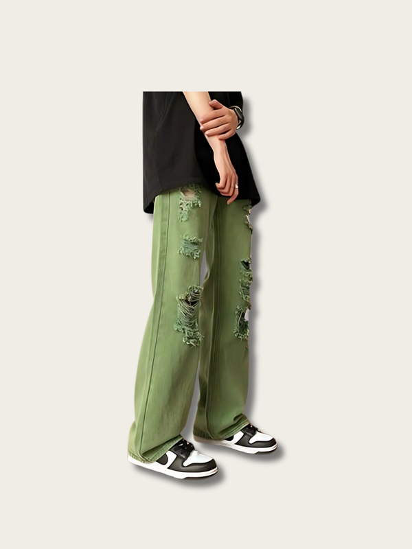 Edge Distressed Japanese Pants - Medium
