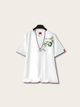 Embroidered Panda Tree Japanese T Shirt - Large