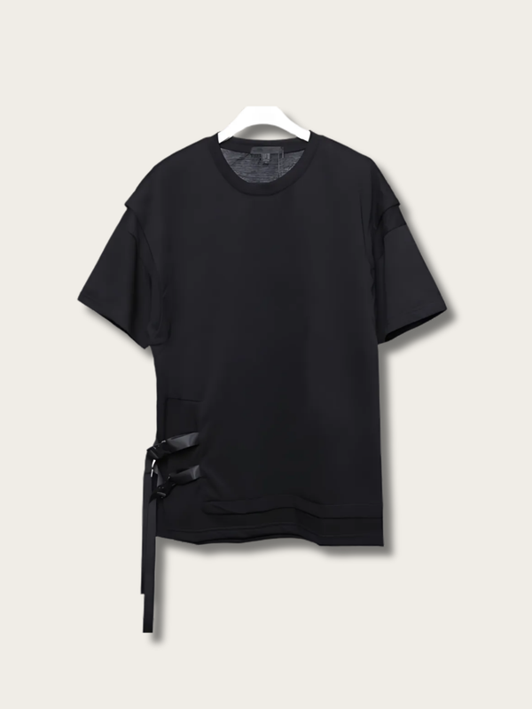 Sleek Asymmetrical Japanese T Shirt - Medium